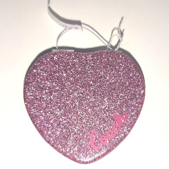 Coach Compact Heart Mirror Pink Glitter - Picture 3 of 17